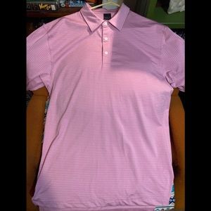 Mens sz XXL gently worn Dunning Golf dri-fit polo shirt. No stains or rips. Pink